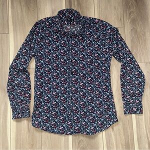Express Navy Floral Men's Shirt